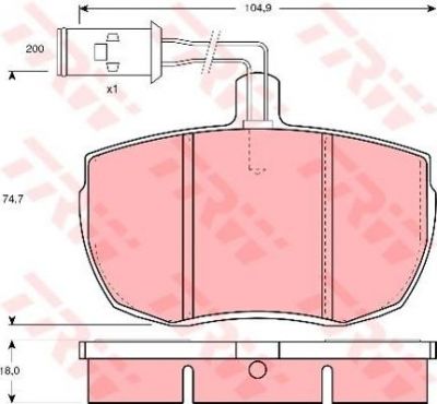 TRW GDB789 Колодки торм пер L.ROVER DISCOVERY(571442J) (571442)