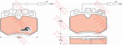 TRW GDB808 Колодки диск. PSA 205, 309 (F) 85- 425037 (571320)