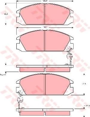 TRW GDB925 Колодки диск. Integra, Accord, Civic CRX 10.85-12.89 45022SD2505 (572288)