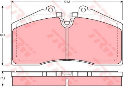 TRW GDB966 комплект тормозных колодок, дисковый тормоз на PORSCHE 911 кабрио (993)