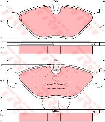 TRW GDB969 Колодки тормозные SAAB 900/9000 2.0-3.0 89-98 передние (571465)