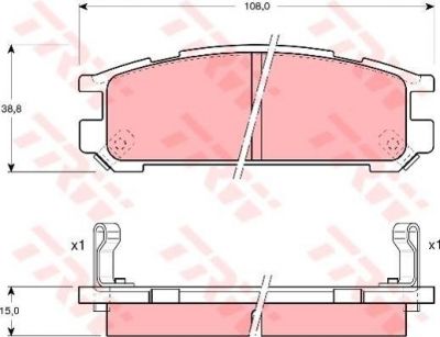 TRW GDB990 Колодки тормозные задн. SUBARU INPREZA 92-00 LEGACY 89-03 (26296PA040)