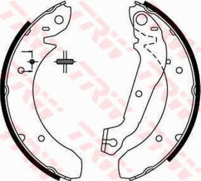 TRW GS6152 колодки барабанныеHyundai Sonata 1.8-2.4 88-93, Ford Granada 77-85