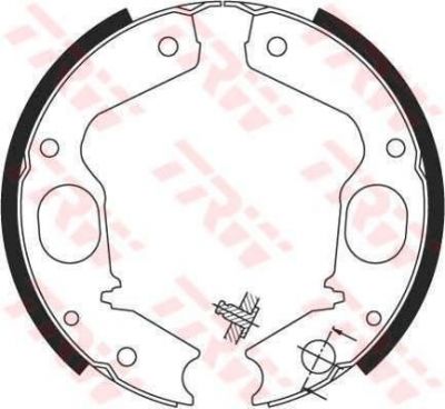 TRW GS8695 Колодки тормозные стояночного тормоза MITSUBISHI PAJERO 90-- SPACE GEAR 89-- SPORT 98-- (MB618914)