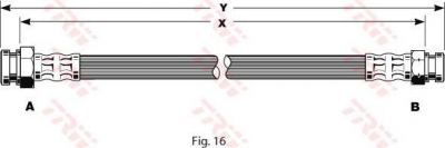 TRW PHA162 PHA162_=853229=23.21401 [B45543810A] !шланг торм. зад. Mazda 323 BG 1.3/1.8 DOHC/1.7D 89-94 L=280