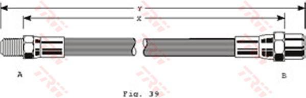 TRW PHB213 тормозной шланг на AUDI 100 (44, 44Q, C3)
