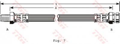 TRW PHB243 тормозной шланг на FIAT UNO (146A/E)