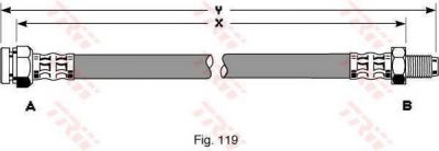 TRW PHB267 тормозной шланг на FIAT CINQUECENTO (170)