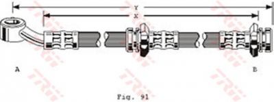 TRW PHD128 тормозной шланг на NISSAN SUNNY II купе (B12)