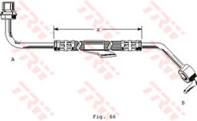 TRW PHD248 PHD248_=852575=16.21155 [6577423] !шланг торм. пер. п. Ford Transit 91-09 L=575