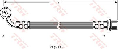 TRW PHD473 тормозной шланг на TOYOTA LAND CRUISER 100 (FZJ1_, UZJ1_)