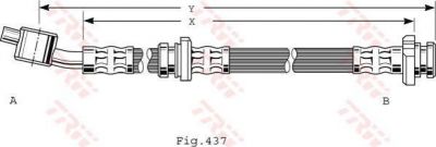 TRW PHD481 Тормозной шланг пер. R [487mm]