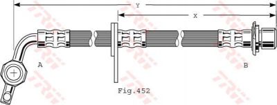 TRW PHD496 тормозной шланг на TOYOTA LAND CRUISER 100 (FZJ1_, UZJ1_)