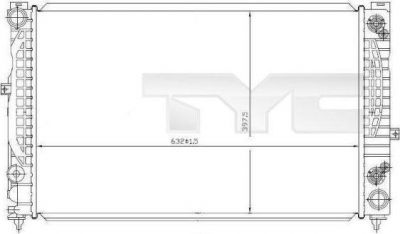 TYC 702-0008 радиатор, охлаждение двигателя на VW PASSAT Variant (3B6)