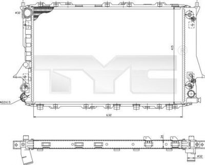 TYC 702-0029-R радиатор, охлаждение двигателя на AUDI 100 (4A, C4)