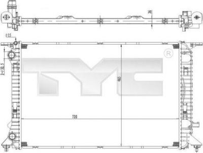 TYC 702-0036 радиатор, охлаждение двигателя на AUDI A4 Allroad (8KH, B8)