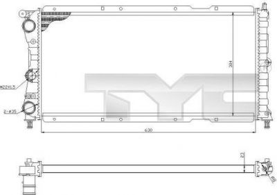 TYC 709-0017-R радиатор, охлаждение двигателя на FIAT PUNTO (176)