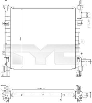 TYC 710-0042 радиатор, охлаждение двигателя на FORD KA (RB_)