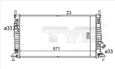 TYC 710-0056-R радиатор, охлаждение двигателя на FORD FOCUS II седан (DA_)