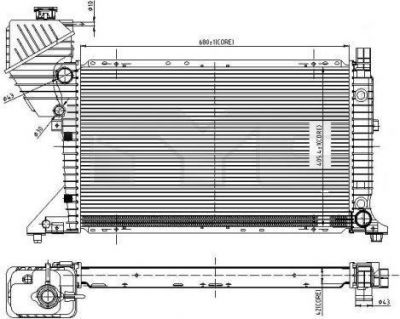 TYC 721-0010 радиатор, охлаждение двигателя на MERCEDES-BENZ SPRINTER 2-t фургон (901, 902)