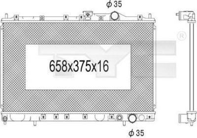 TYC 723-1001 радиатор, охлаждение двигателя на MITSUBISHI COLT IV (CA_A)