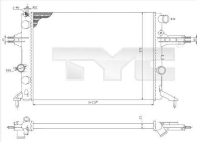 TYC 725-0021 радиатор, охлаждение двигателя на OPEL ASTRA G универсал (F35_)