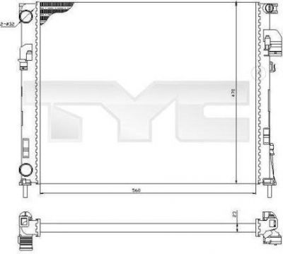 TYC 725-0031 радиатор, охлаждение двигателя на OPEL VIVARO фургон (F7)