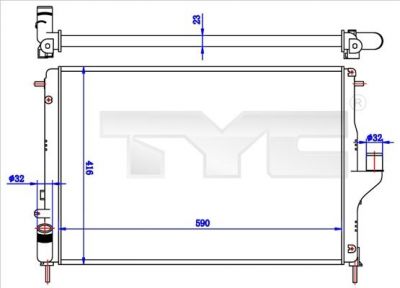 TYC 728-0056-R радиатор, охлаждение двигателя на DACIA LOGAN (LS_)