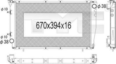 TYC 734-1006 радиатор, охлаждение двигателя на SUBARU LEGACY III универсал (BE, BH)