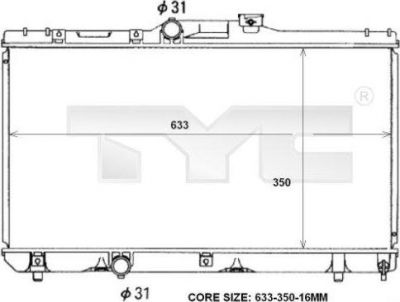 TYC 736-0047 радиатор, охлаждение двигателя на TOYOTA COROLLA Wagon (_E10_)