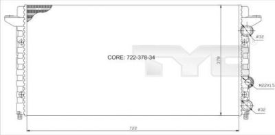 TYC 737-0012 радиатор, охлаждение двигателя на VW PASSAT Variant (3A5, 35I)