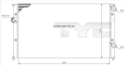 TYC 737-0026 радиатор, охлаждение двигателя на VW GOLF III (1H1)