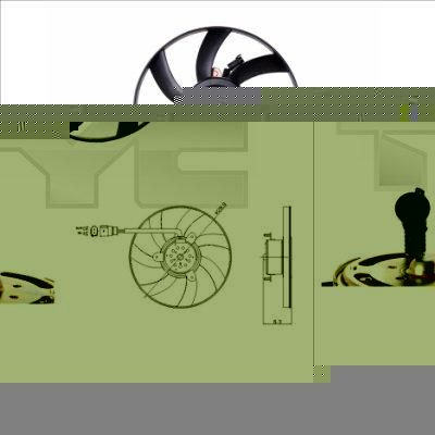 TYC 831-0003 вентилятор, охлаждение двигателя на VW POLO CLASSIC (6KV2)