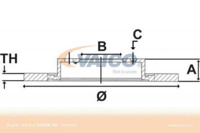 VAICO V30-80042 тормозной диск на MERCEDES-BENZ CLK (C208)