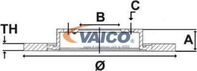 VAICO V30-80043 тормозной диск на MERCEDES-BENZ C-CLASS (W203)