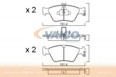 VAICO V30-8121-1 комплект тормозных колодок, дисковый тормоз на MERCEDES-BENZ C-CLASS универсал (S202)