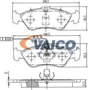 VAICO V30-8143-1 комплект тормозных колодок, дисковый тормоз на MERCEDES-BENZ G-CLASS (W463)