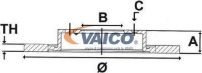 VAICO V40-80027 тормозной диск на OPEL VECTRA A (86_, 87_)