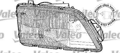 Valeo 082682 основная фара на OPEL OMEGA A (16_, 17_, 19_)