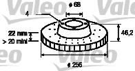 Valeo 186112 тормозной диск на AUDI 80 (89, 89Q, 8A, B3)