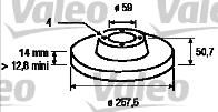 Valeo 186147 тормозной диск на FIAT CROMA (154)