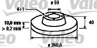 Valeo 186155 тормозной диск на FIAT TIPO (160)