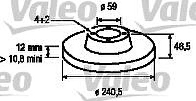 Valeo 186157 тормозной диск на FIAT ELBA (146_)