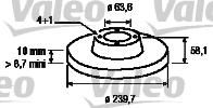 Valeo 186158 тормозной диск на FORD ESCORT III (GAA)