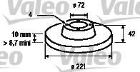 Valeo 186160 тормозной диск на FORD FIESTA II (FBD)