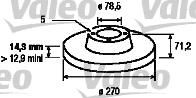 Valeo 186169 тормозной диск на FORD TRANSIT c бортовой платформой/ходовая часть (V_ _)