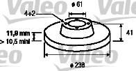 Valeo 186230 тормозной диск на RENAULT CLIO II (BB0/1/2_, CB0/1/2_)