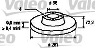 Valeo 186256 тормозной диск на VOLVO 240 Kombi (P245)