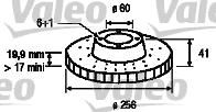 Valeo 186282 тормозной диск на OPEL VECTRA A (86_, 87_)