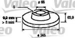 VALEO Тормозной диск задний 245x10mm VAG Passat (3B3) 1,6 00-05, (4A0615601A, 186294)